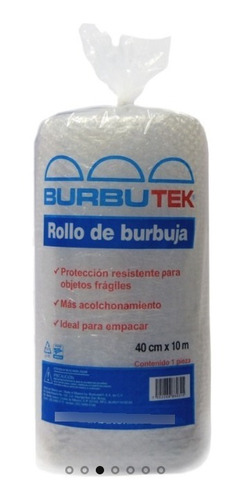 Rollo Poliburbuja Plástico Burbuja Natural 10 Metros