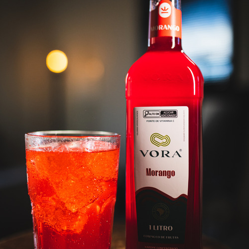 Xarope Premium Vora Morango P/ Drinks E Soda Italiana 1l