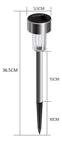 Solar Led Luminaria Acero Inoxidable Jardín 10 Piezas