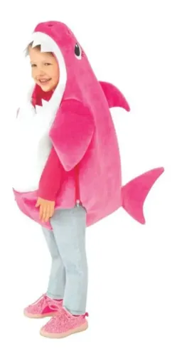 Costume Intero Baby Shark Giallo Per Bebè, Tuta Da Carnevale Con Cappuccio A Forma Di Squalo