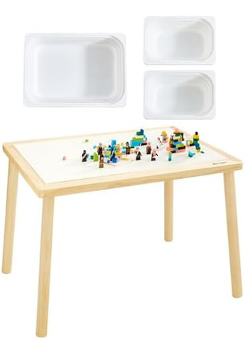 Mesa Actvity Para Niños Con 3 Placas Base Blanco Y Con 3 Con