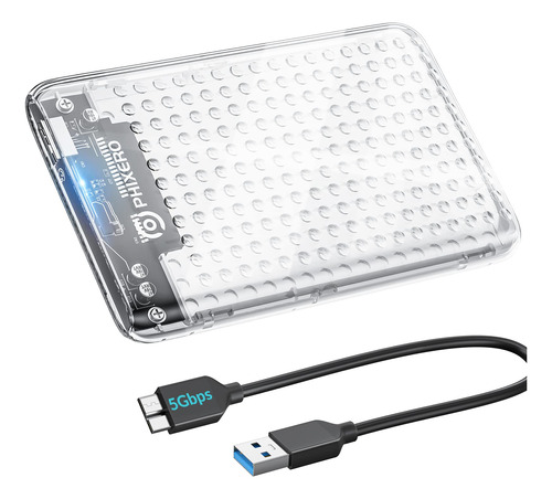 Phixero Caja De Disco Duro De 2.5 Pulgadas, 5 Gbps Usb 3.0 A