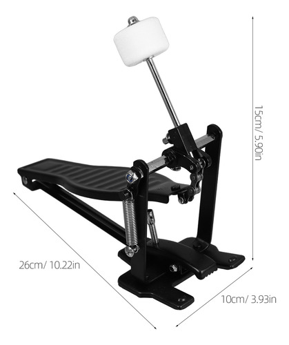 Accesorio Para Pedal De Batería, Aleación De Aluminio Negro,