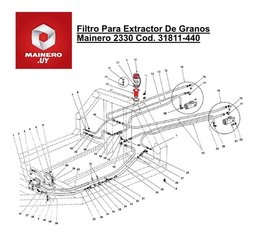 Imagen 3 de 3 de Filtro Para Extractor De Granos Mainero 2330 Cod. 31811-440