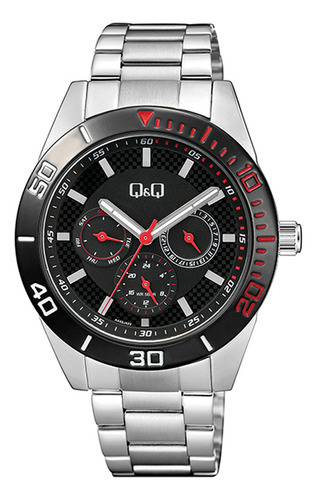 Reloj Para Hombre Q&q Aa42j Aa42j422y Plateado