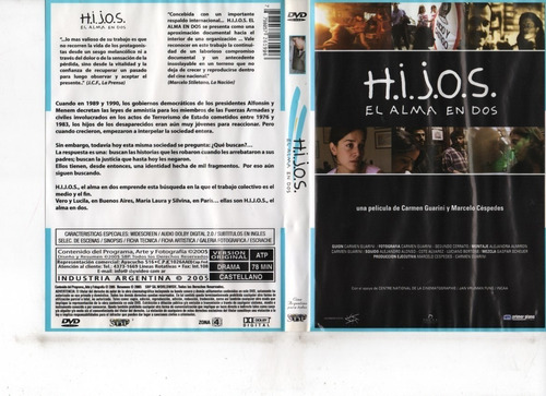 H.i.j.o.s. El Alma En Dos (2002) - Dvd Original - Mcbmi