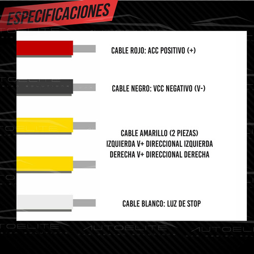 Alerón Spoiler Universal Led 120cm 5 Funciones Secuenciales
