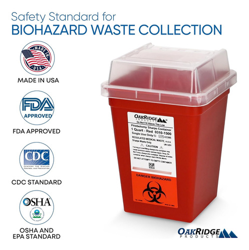 1 Quart Size (pack Of 10) | Sharps Disposal Container