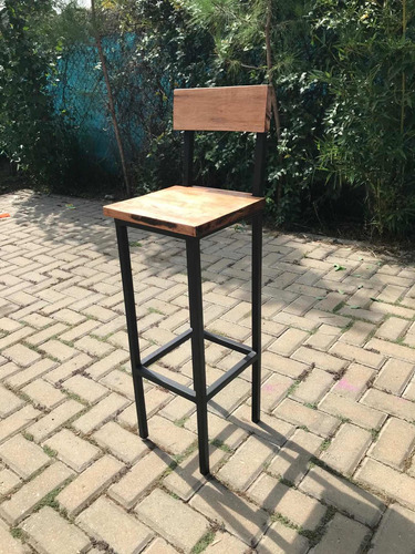 Banquetas Hierro Y Madera