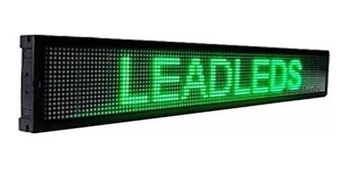 Letrero Luminoso Led Texto Programable Verde 67x19 Cm Wifi