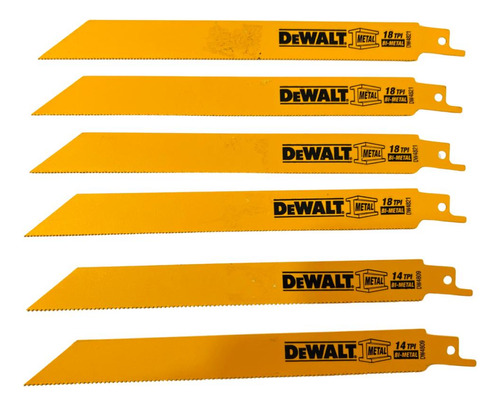 Dewalt 6 Hoja Para Sierra Sable Metal Dw4821 - E.o.