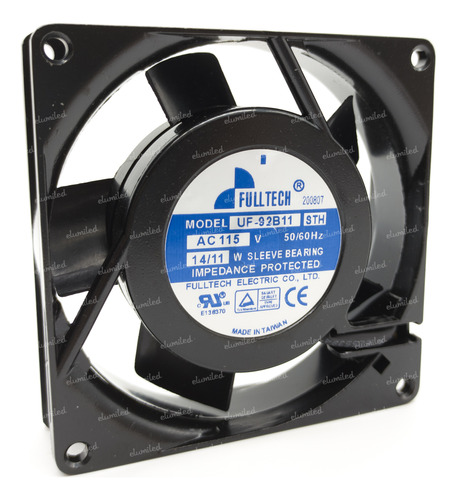 Cooler Ventilador 92mm X 92mm 115v Buje Metal Uf-92b11sth