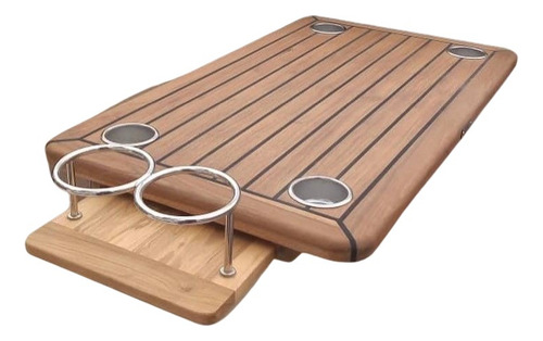 Mesa Náutica 100x60cm C/porta Botellas Inox. No Incluye Pie