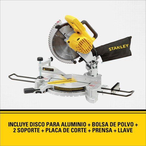 Sierra De Inglete 1650w +disco Corte Aluminio Stanley Sm16b3