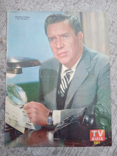 Antiguo Poster Tv Guia N.58 - Edmond O Brien - Sam Benedict