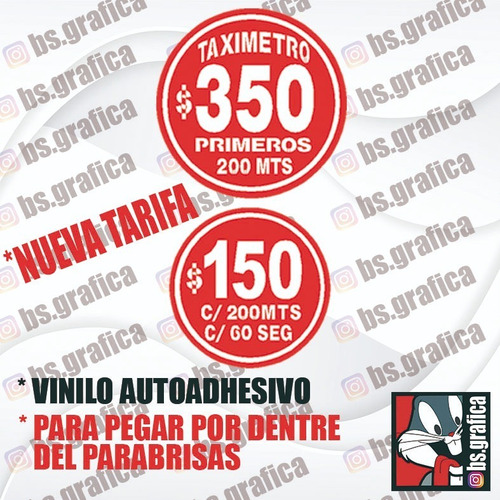 Tarifa De Taxi 350/150