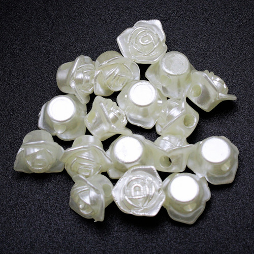Cuenta Separador Acrílico 100g Pulseras Bisutería Collares Flor1 Nacar 240pz 1.2 Cm 9 Mm