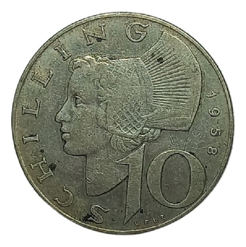 Austria - 10 Schilling 1958 - Km 2882 (ref 168)