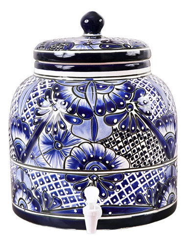 Portagarrafon Dispensador De Agua De Talavera 10 Lts C/llave Color Talavera Azul