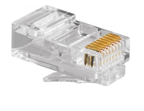 Plug Conector Rj45 Macho Cat 6 8 Vias Crimpar  Wt-6065-solid