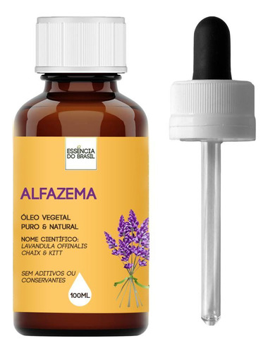 Óleo Vegetal Alfazema 100ml - Aromaterapia Natural E Puro