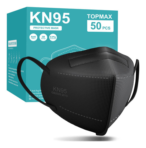 Topmax Mascarillas Kn95, Paquete De 50 Unidades De 5 Capas D