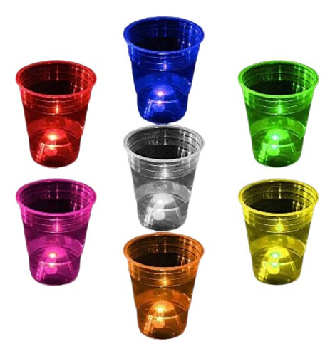 Vasos Led Neon Glow Party Batucada Luminoso Fiesta 100pzas