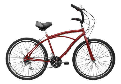 Quadro De Bicicleta Aro 26 Caiçara Beach + Garfo Aço Cor Vermelho