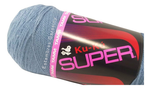 Estambre Ku-ku Super Tubo De 200 Gramos Color Azul Acero