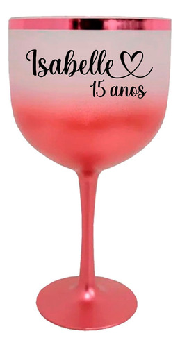 10 Taças De Gin Degradê Com Borda Personalizadas