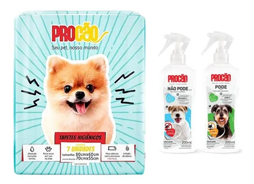 comprar Kit Tapete Pet + Pode E Não Pode Cachorro Educador Xixi