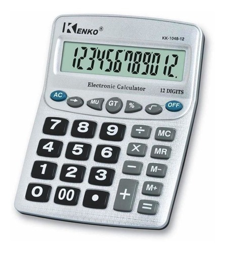 Calculadora Eletrônica Benko Bk-1048 12 Dígitos Cor Cinza