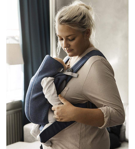 Babybjorn Portabebes Mini, Maillot 3d, Gris Carbon