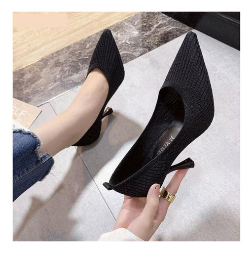 Zapatos De Tacón Alto Con Punta Estrecha Para Mujer, Calzado