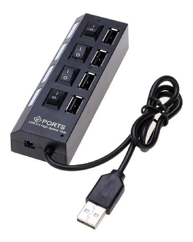 Imagen 6 de 7 de Hub Usb 4 Puertos Extensión Multipuerto Usb Switch On/off