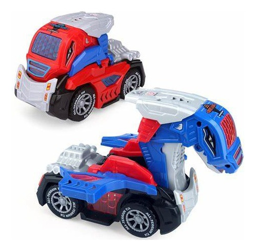 Carro Dino Transformer Con Luz Y Sonido