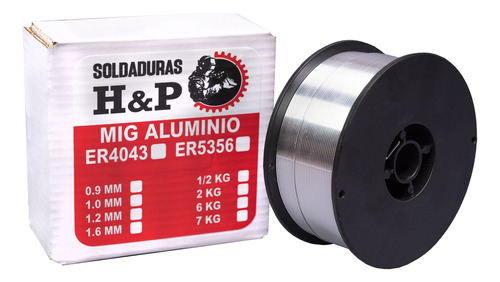 Alambre Mig Para Aluminio 4043 H & P 1.0mm Medio Kilo