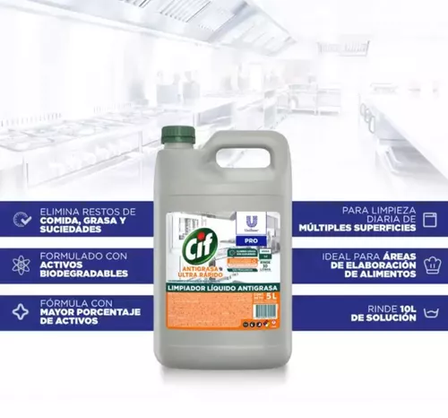 Potente desengrasante de mantenimiento de cocina CIF 5L CIF