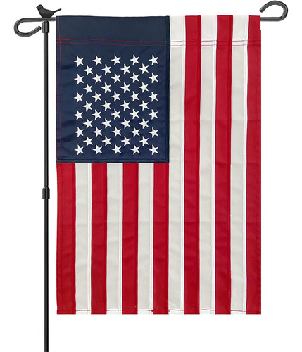 Homissor Banderas De Jardn Americanas Bordadas Con Estrellas