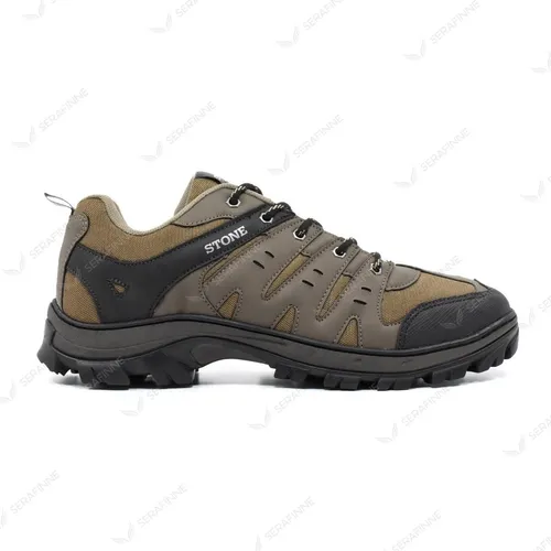 Zapatillas Hombre Stone 4104 Trekking Montaña Gris Marron