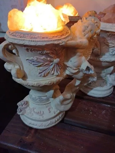 Lámpara De Piedras De Sal Angelito Comunión Bautismo Confirm