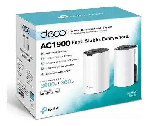 Access Point Mesh Wi-fi 5 Doble Banda AC1900 Giga Deco S7 2 Unidades