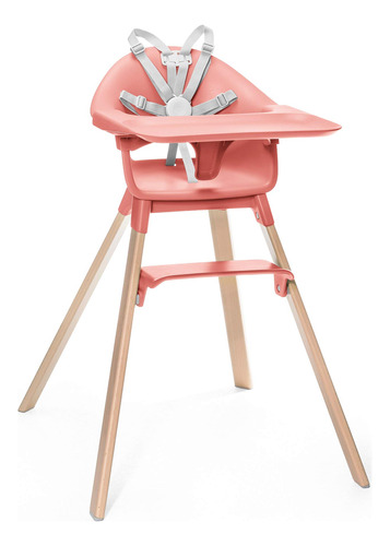 Silla Alta Stokke Clikk, Sunny Coral - Silla Alta Todo En