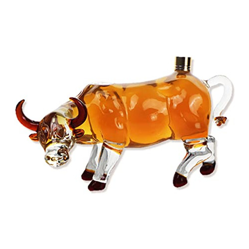 Licor Animal Glass Decanter Bull Whisky Decanter 750ml Zodia