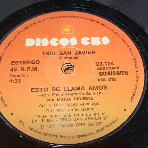 Simple Trio San Javier Discos Cbs C7