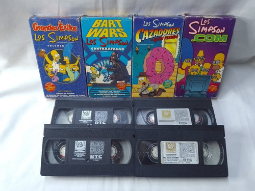 Peliculas Vhs De Los Simpson Bart Wars Mejores Exitos Etc. (Usado)