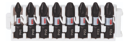Set Juego 8 Puntas Ph Y Pz X 25mm Bosch Impact Pick & Click