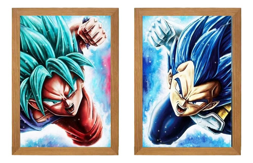 2 Set Pintura De Diamantes Goku Y Vegeta Dragon Bal