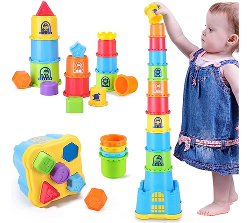 Iplay Ilearn Juguetes Apilables Para Bebes Vasos Apilables P