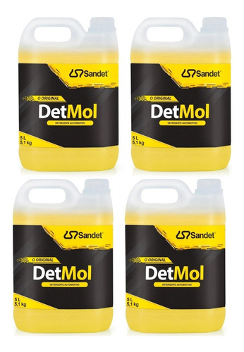 Detmol Detergente Automotivo 5l Lava Moto Off Road Kit C/ 4
